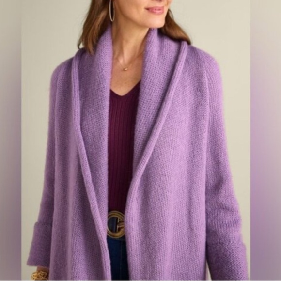 Soft Surroundings Wool Telluride Topper Duster Cardigan Size Large Petite - Picture 2 of 11